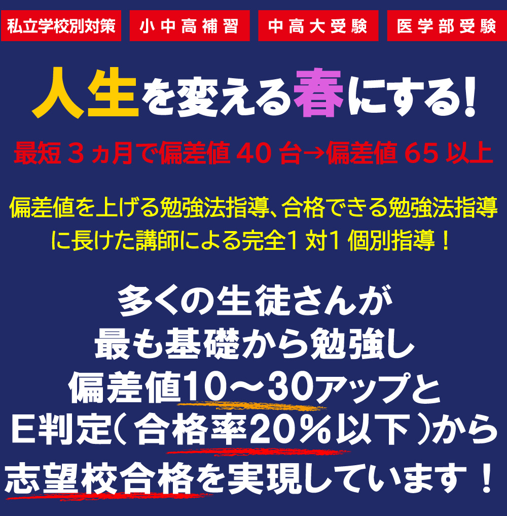 偏差値の10~30アップ